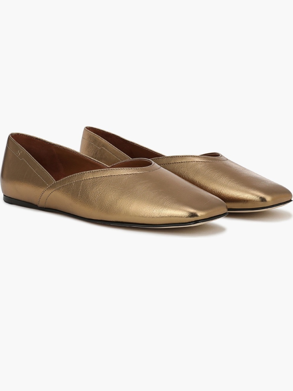 SARTO Metallic Gold adalina flats NWT - Picture 3 of 7